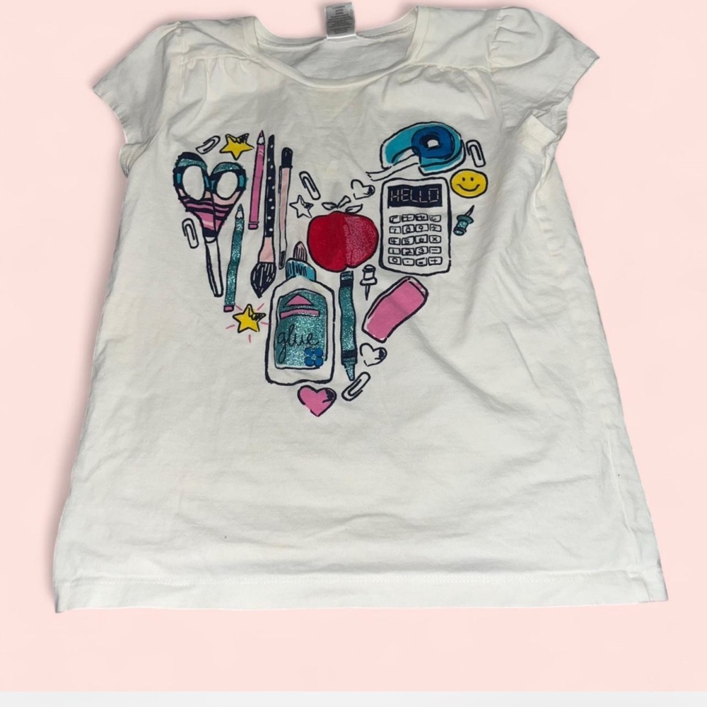Kids White Graphic Tee